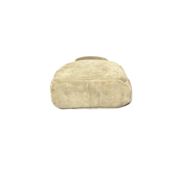 Vintage beige suede purse with basset hound zipper pulls - Picture 4 of 10